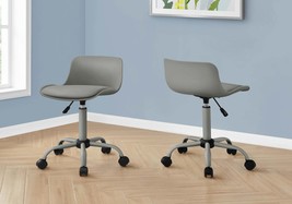 Modern Grey Ergonomic Office Chair Swivel Adjustable Computer Desk Work - $2,419.03 MXN