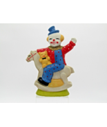 Vintage Ceramic Clown on Rocking Horse Figurine Statue Teddy Bear Collec... - £7.88 GBP