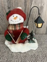 Vintage Snowman w/Lantern RUSS Judy Lynn Collection &quot;The Christmas Sampler&quot; 5&quot; - £4.67 GBP