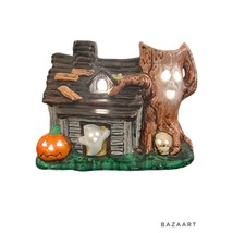 VTG Halloween Great Western Trading Ceramic Light Up Haunted House - $29.69