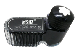 Vintage Mont Blanc Black Ink 52 ml. Tinte Encre Tinta Made In West Germany. - £11.98 GBP