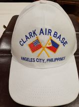 Clark Air Base-Angeles City Philippines on a white cotton ball cap - £19.59 GBP