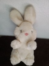 Caltoy Posy Rabbit White Bunny Pink Nose Plush Stuffed Animal Vintage - $34.63
