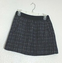 J Crew Womens Sz 0 Wool Blend Skirt Mini Black Skirt Side Zip - £12.85 GBP