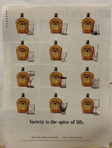 Crown Royal Whiskey 1995 Magazine Print Ad &quot;Variety Is The Spice Of Life&quot; - £3.34 GBP