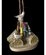 Lobster Trap Buoy Christmas Ornament Cape Shore Resin Seagulls Coastal M... - $1,319.12 MXN