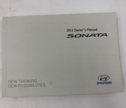 2013 Hyundai Sonata Owners Manual Handbook OEM E02B10035 - £14.11 GBP