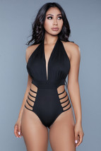 1 Piece. Plunge V neckline swimsuit with halter tie  backless and strapp... - £39.48 GBP