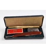 Vintage Durham Duplex Safety Razor - w/ Box &amp; Blades Butterscotch Handle - £14.27 GBP