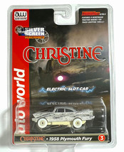 Rare White Chase Auto World Ultra-G T-Jet Christine 1958 Plymouth Fury Slot Car - £34.25 GBP