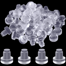 Glass Top Table Bumpers with Stem Clear Rubber Grippers Soft Clear anti Slip Pad - £9.32 GBP