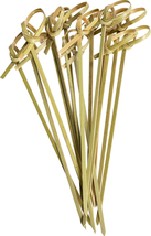 [300 Count] Bamboo Knot Picks - 4.75 Inch Appetizer, Sandwich, &amp; Cocktail Drinks - £11.18 GBP