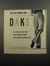 1955 Daks Slacks Ad - You can always tell - £14.55 GBP