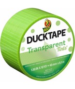 Duck Brand Duct Tape 1 Roll Transparent Tints Lime Green 1.88&quot; x 10 yards - £7.85 GBP