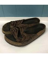 Birkenstock Granada Womens US 6 Mocha Brown Birko Flor Leather Strappy S... - $69.60