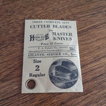 1935 Atlantic Service Co. Hook-Eye Master Knives Cutter Blades NEW OLD S... - $13.99