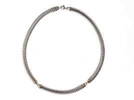 David Yurman Sterling/14k cable choker necklace - £406.98 GBP