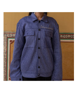 1 Piece Denim Zari Jacket Unisex Wear Handwoven Denim Fabric. - $290.00