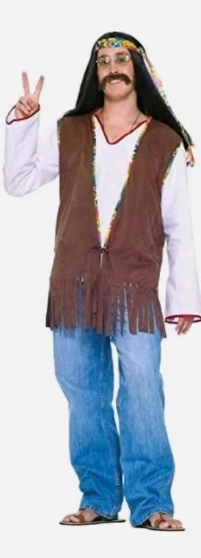 FORUM FAUX SUEDE FRINGED HIPPIE VEST HALLOWEEN HALLOWEEN COSTUME ACCESSORY 65802 Item image 3