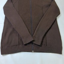 Lumber Casual Men's Brown Long Sleeve Full Zip Sweater Jacket Size Large image 11