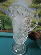 Antique American Brilliant Cut Glass flower era PITCHER VASE PLATTER PICK1 - £177.53 GBP