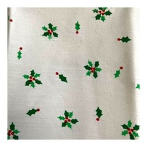 Set of 3 Christmas Holly Berry Cloth Napkins Set Of 3 14” Square Vintage Holiday - £17.17 GBP