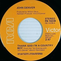 John Denver - Thank God I&#39;m A Country Boy / My Sweet Lady [7&quot; 45 rpm Sin... - $63.88 MXN
