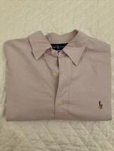 Ralph Lauren Blue Label Classic Fit Size XL Purple Lavender Button Down Shirt - £18.33 GBP