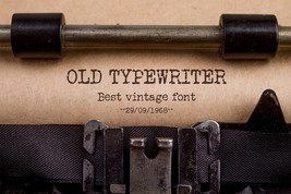 Old Typewriter Font | Vintage Typewriter Font | Antique Font | Veteran T... - $10.00