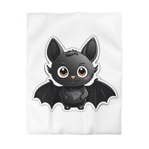 Cute Black Cartoon Bat Microfiber Duvet Cover, Soft and Durable Personalized Bed - £74.43 GBP+