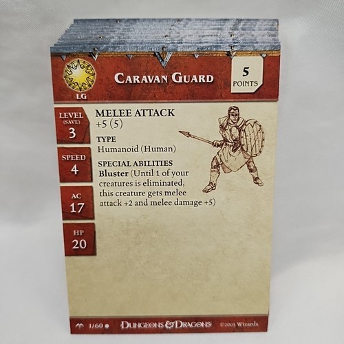 Lot Of (38) Dungeons And Dragons Angelfire Miniatures Game Stat Cards - $24.74