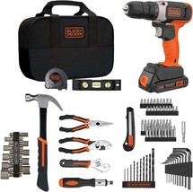 Black Decker Home Tool Kit With 20V Max Drill/Driver, 83-Piece (Bdpk70284C1Aev) - $129.93