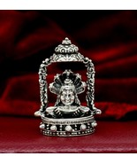 925 silver Hindu idols Shiva statue, Figurine, puja article home temple ... - $113.23 CAD