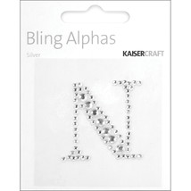 Kaisercraft Bling Alphas Self Adhesive Rhinestone Letter, 1.375 Inch Sil... - $15.62
