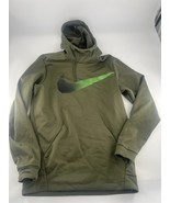 Nike Sweatshirt Mens Small Dark Green Pullover Hoodie Swoosh Sportswear ... - $33.48 CAD