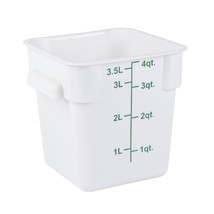 Restaurantware-Met Lux 4 Quart Food Storage Containers, 10 White Storage Contain - £68.47 GBP