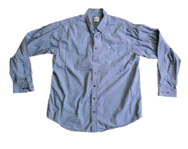Cinch Western Button Down Shirt Mens M Blue Maroon Geometric Cowboy Rodeo - $24.99