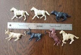 Vintage Marx 54mm Western Horses Bulls Steers - £35.09 GBP