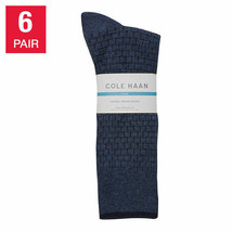 Cole Haan Men&#39;s Dress Socks 6 Pairs Stretch for Comfort Smooth Seam Blue... - £13.68 GBP