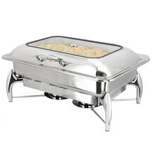 MegaChef 9.5 Quart Stainless Steel Rectangle Professional Chafing Dish/F... - $171.49