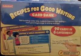 Lakeshore Recipes For Good Writing Card Bank - $64.50