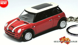 Rare Nice Key Chain Ring Red & White Bmw New Mini Cooper Custom Limited Edition - $58.98