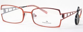 Chiaro &amp; Scuro LUXUS 2 ST 179 Red Orange Unique RARE EYEGLASSES 52-19-13... - £76.42 GBP