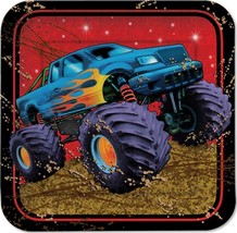 Mudslinger Monster Truck Jam Dessert Plates Birthday Supplies 8 Per Package New - £3.88 GBP