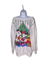 Mickey Unlimited Walt Disney Mickey Minnie Santa Holiday Christmas Sweatshirt XL - £12.02 GBP