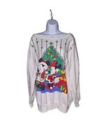 Mickey Unlimited Walt Disney Mickey Minnie Santa Holiday Christmas Sweat... - $15.20