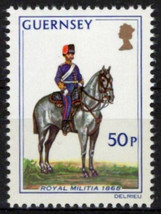 ZAYIX Guernsey 109 MNH Military Uniforms Militia Horses 092023S199M - £1.19 GBP