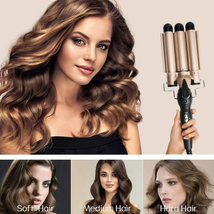 &quot;3 Barrel Hair Waver: Create Beautiful Large and Small Curls with Adjust... - £28.78 GBP