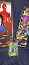 SPIDER-MAN &amp;GREEN GOBLIN TITAN FIGURES WITH COMPLETE 30TH ANNIVERSARY CA... - $34.99