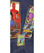 SPIDER-MAN &amp;GREEN GOBLIN TITAN FIGURES WITH COMPLETE 30TH ANNIVERSARY CA... - $655.95 MXN